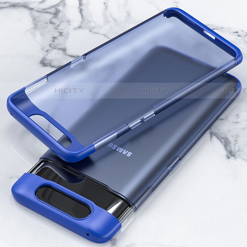 Cover Crystal Trasparente Rigida Cover H02 per Samsung Galaxy A90 4G Blu