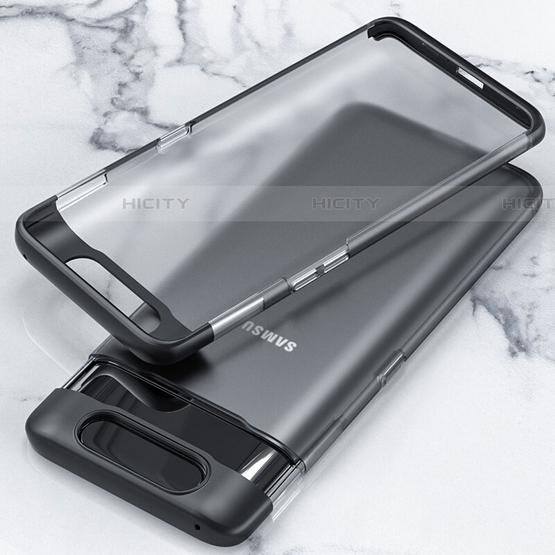 Cover Crystal Trasparente Rigida Cover H02 per Samsung Galaxy A90 4G Nero