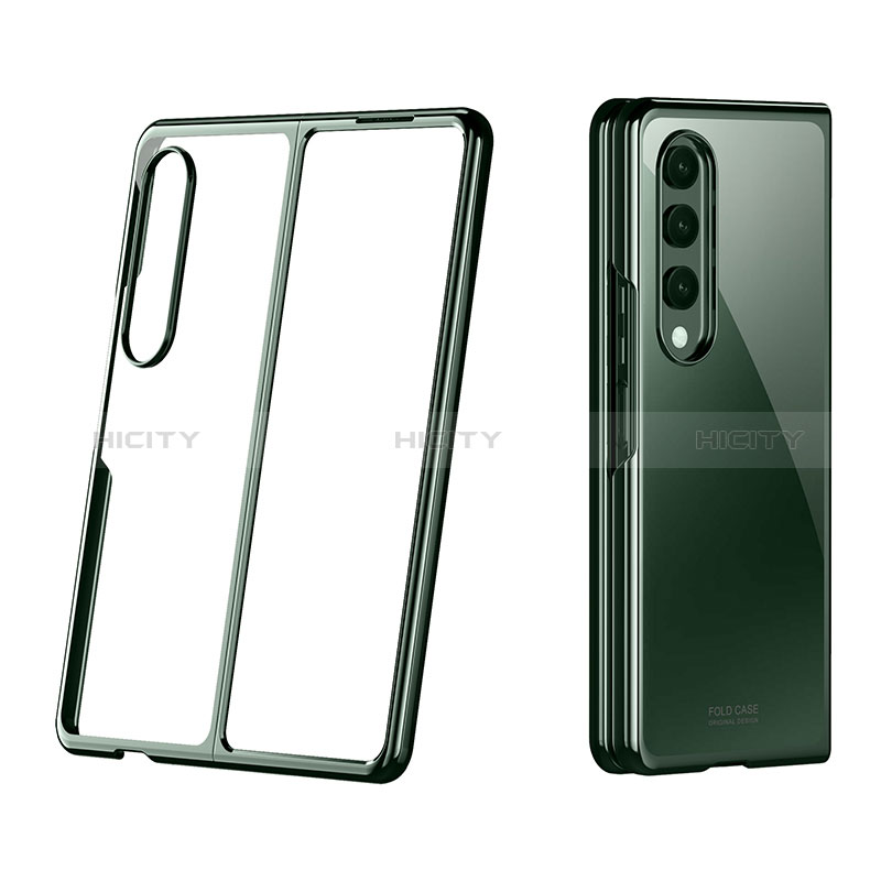 Cover Crystal Trasparente Rigida Cover H02 per Samsung Galaxy Z Fold3 5G Verde