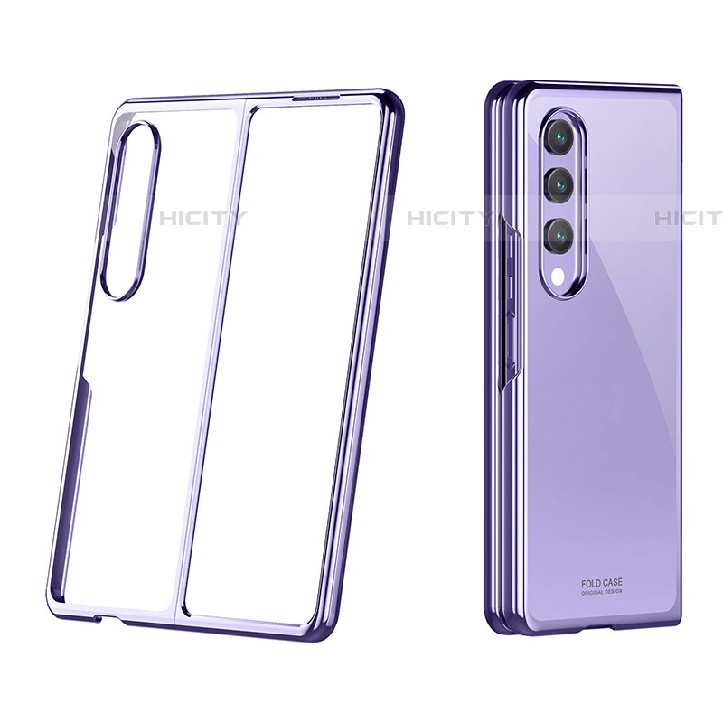 Cover Crystal Trasparente Rigida Cover H02 per Samsung Galaxy Z Fold4 5G Viola