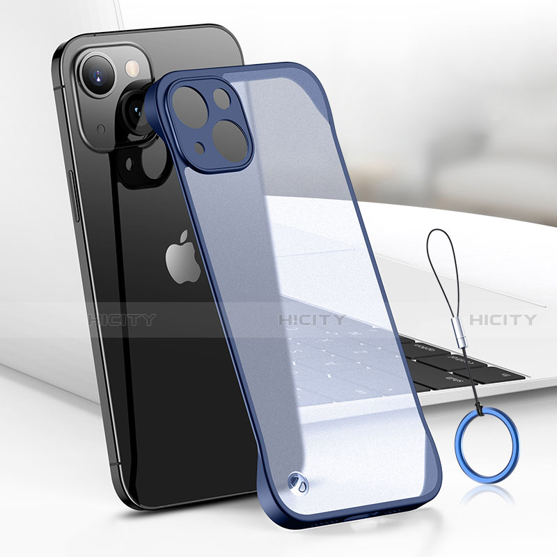 Cover Crystal Trasparente Rigida Cover H03 per Apple iPhone 13 Mini Blu