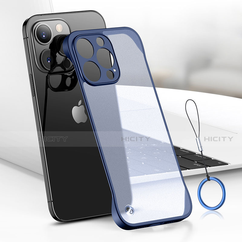 Cover Crystal Trasparente Rigida Cover H03 per Apple iPhone 14 Pro Blu
