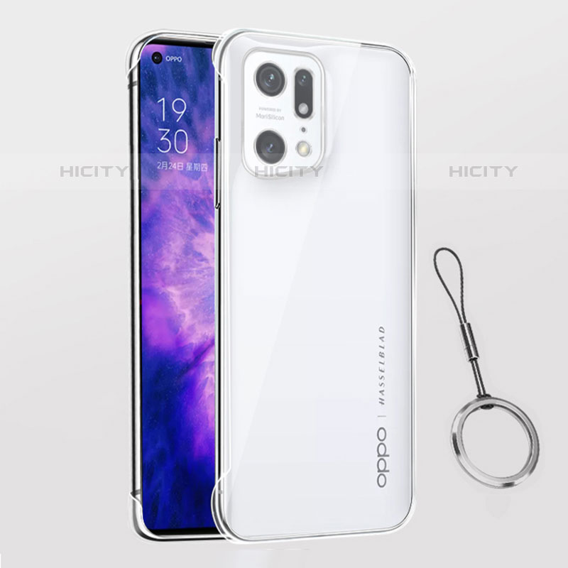 Cover Crystal Trasparente Rigida Cover H03 per Oppo Find X5 Pro 5G