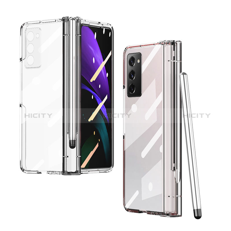 Cover Crystal Trasparente Rigida Cover H03 per Samsung Galaxy Z Fold2 5G Chiaro