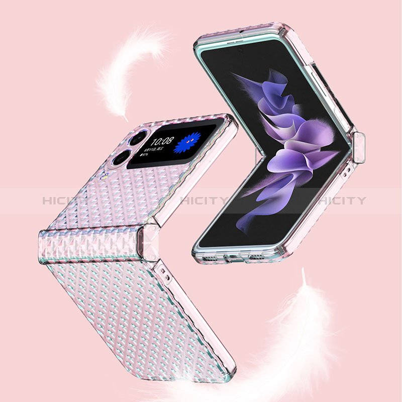 Cover Crystal Trasparente Rigida Cover H04 per Samsung Galaxy Z Flip3 5G