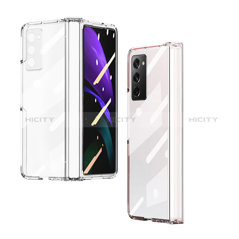 Cover Crystal Trasparente Rigida Cover H04 per Samsung Galaxy Z Fold2 5G Chiaro