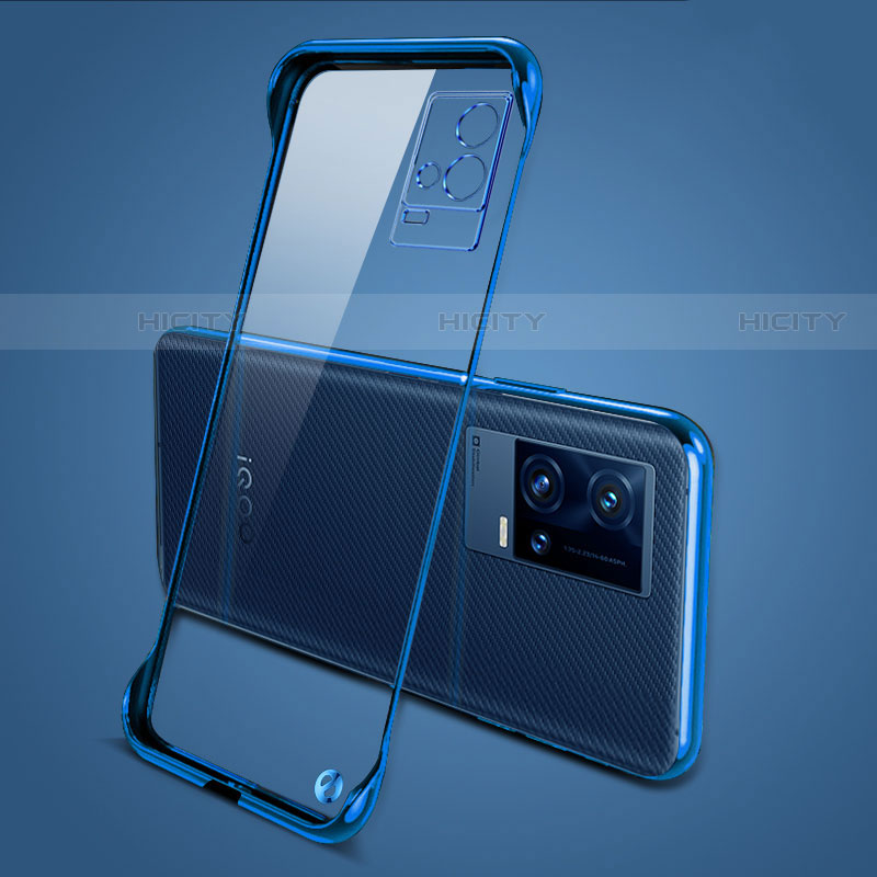Cover Crystal Trasparente Rigida Cover H04 per Vivo iQOO 8 Pro 5G Blu
