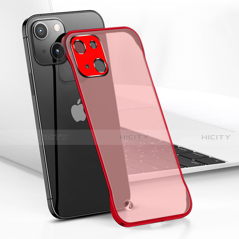Cover Crystal Trasparente Rigida Cover H05 per Apple iPhone 13 Mini Rosso
