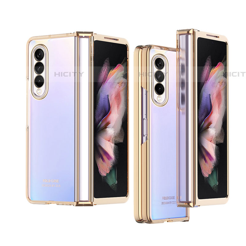 Cover Crystal Trasparente Rigida Cover H06 per Samsung Galaxy Z Fold4 5G Oro