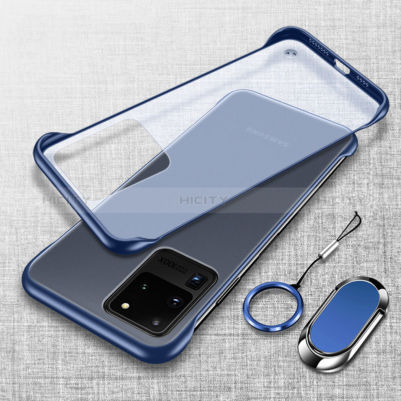 Cover Crystal Trasparente Rigida Cover JS1 per Samsung Galaxy S20 Ultra 5G Blu