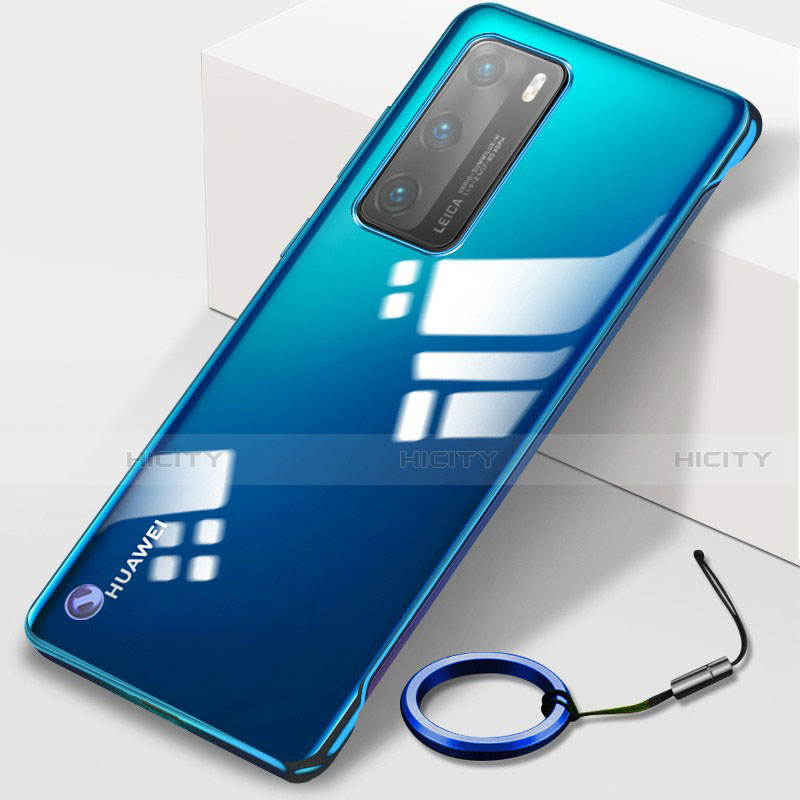 Cover Crystal Trasparente Rigida Cover N02 per Huawei P40 Blu