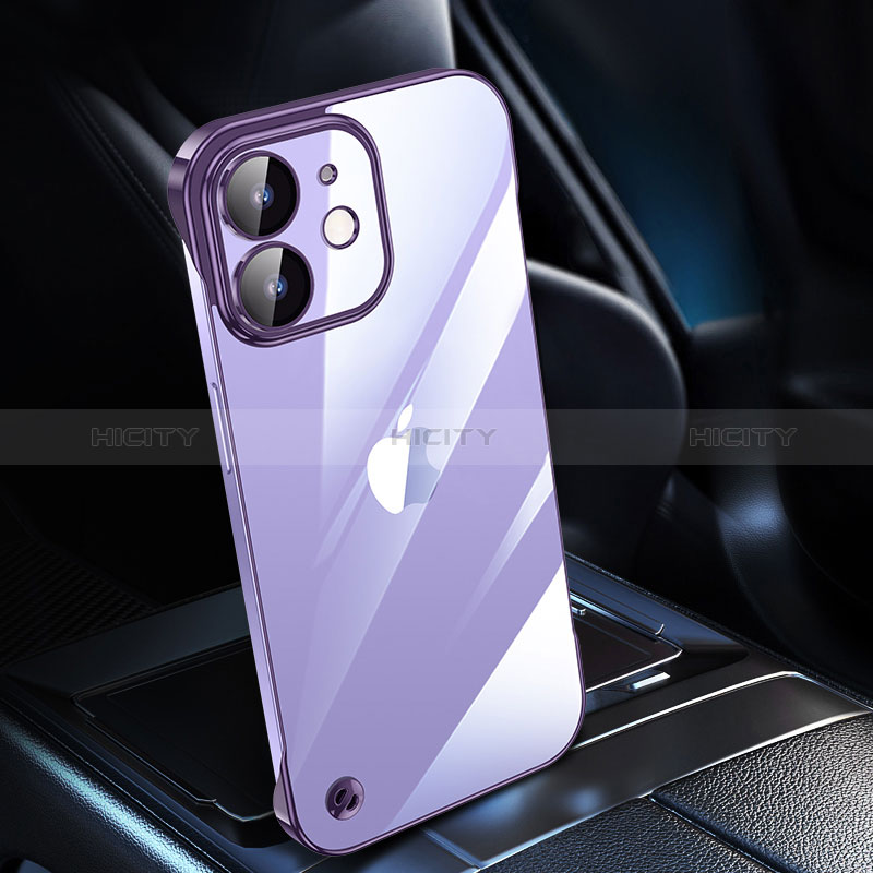 Cover Crystal Trasparente Rigida Cover QC1 per Apple iPhone 12 Mini Viola