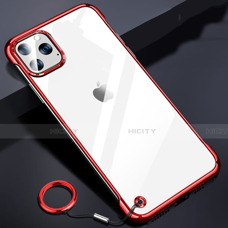 Cover Crystal Trasparente Rigida Cover S01 per Apple iPhone 11 Pro Rosso