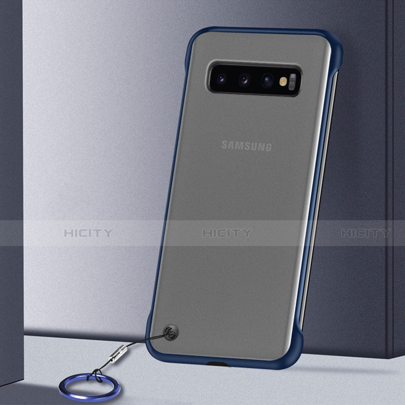 Cover Crystal Trasparente Rigida Cover S01 per Samsung Galaxy S10 5G Blu