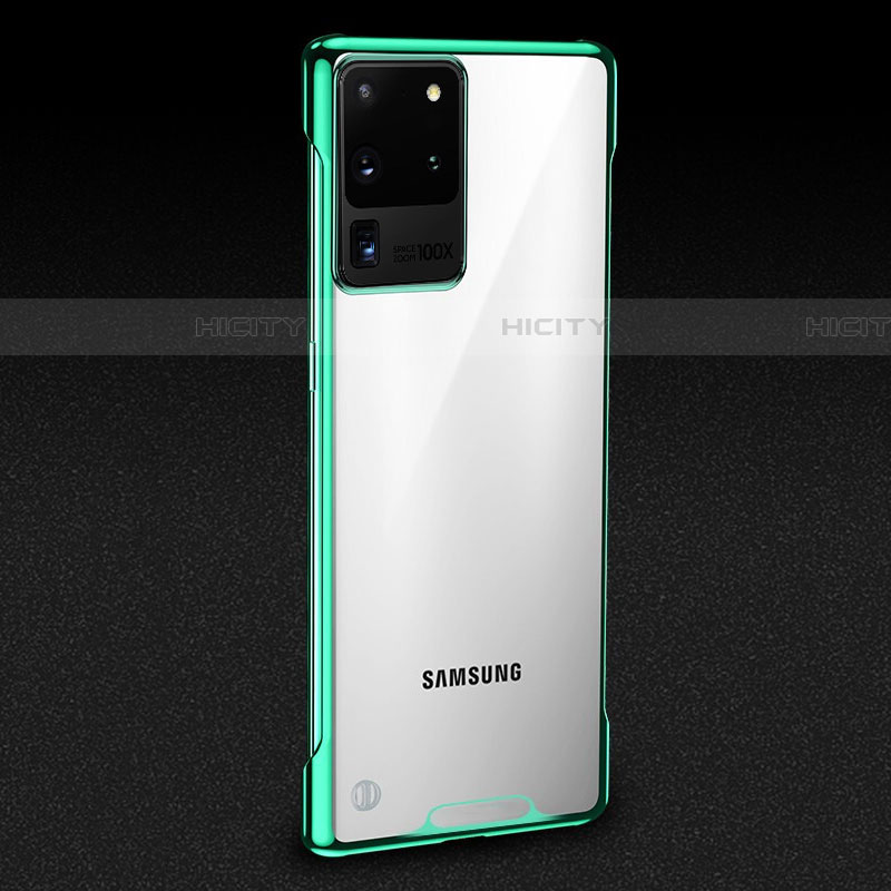 Cover Crystal Trasparente Rigida Cover S01 per Samsung Galaxy S20 Ultra 5G Verde