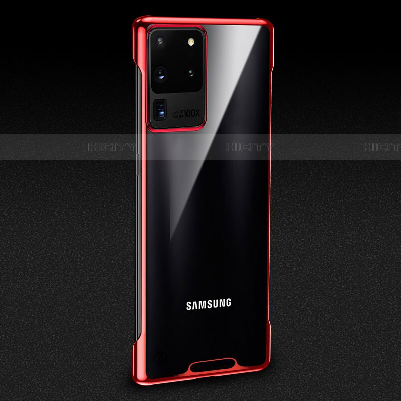 Cover Crystal Trasparente Rigida Cover S01 per Samsung Galaxy S20 Ultra Rosso