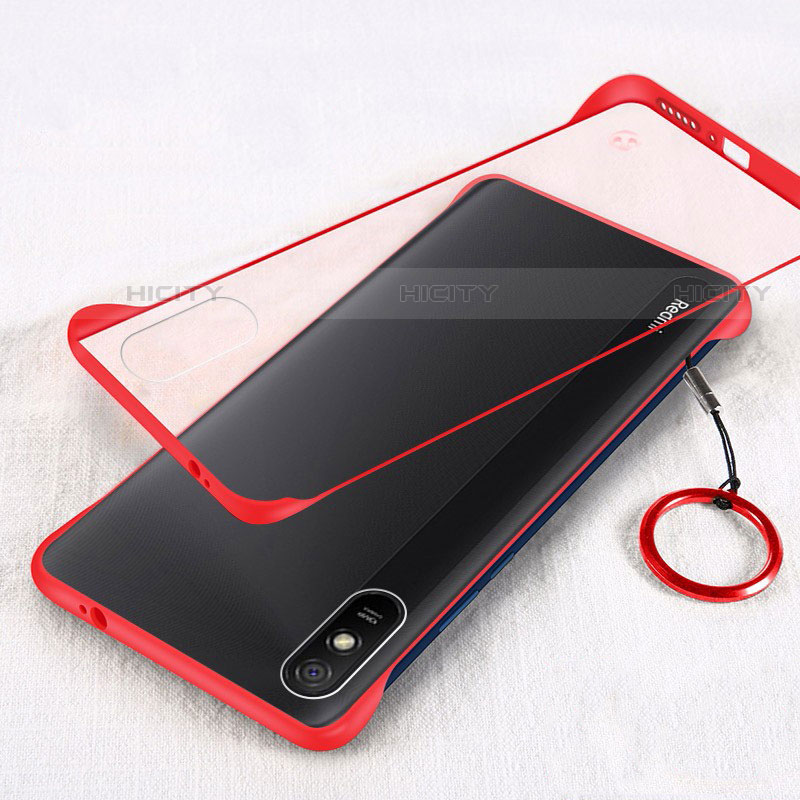 Cover Crystal Trasparente Rigida Cover S01 per Xiaomi Redmi 9A Rosso