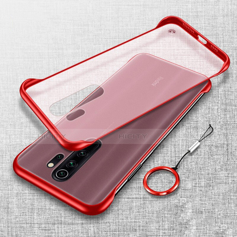 Cover Crystal Trasparente Rigida Cover S01 per Xiaomi Redmi Note 8 Pro Rosso