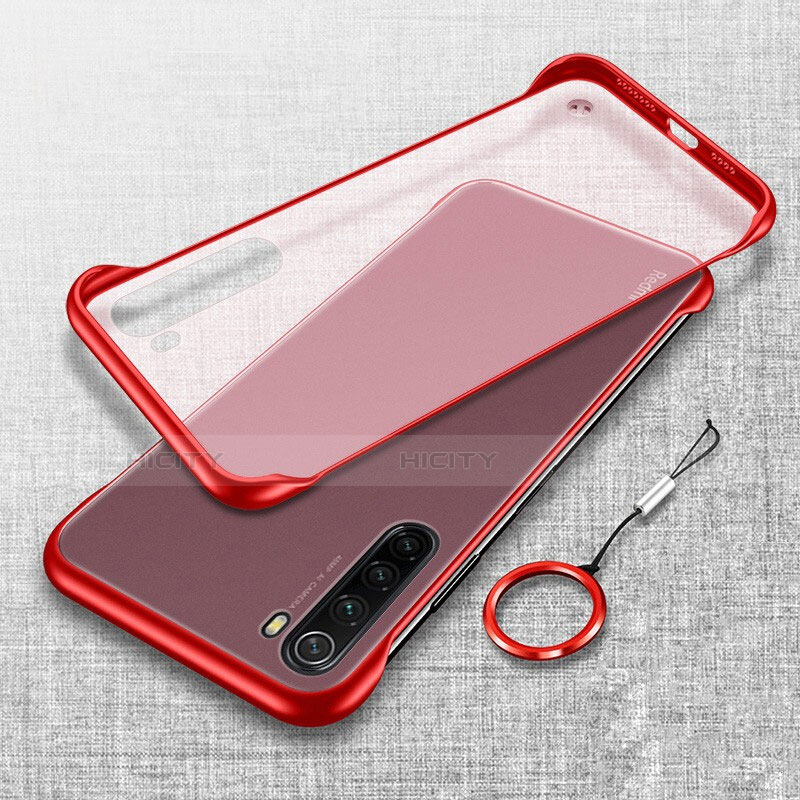 Cover Crystal Trasparente Rigida Cover S01 per Xiaomi Redmi Note 8T Rosso