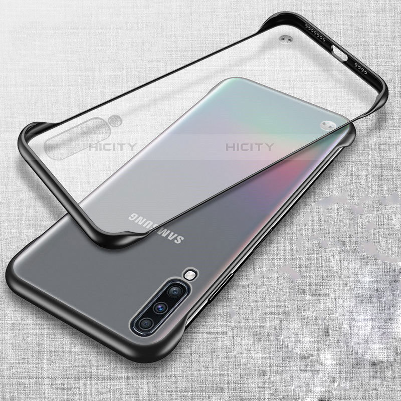 Cover Crystal Trasparente Rigida Cover S02 per Samsung Galaxy A70 Nero