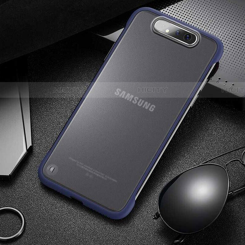 Cover Crystal Trasparente Rigida Cover S02 per Samsung Galaxy A90 4G Blu