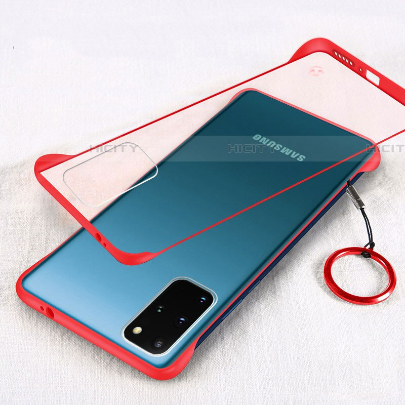 Cover Crystal Trasparente Rigida Cover S02 per Samsung Galaxy S20 Plus Rosso