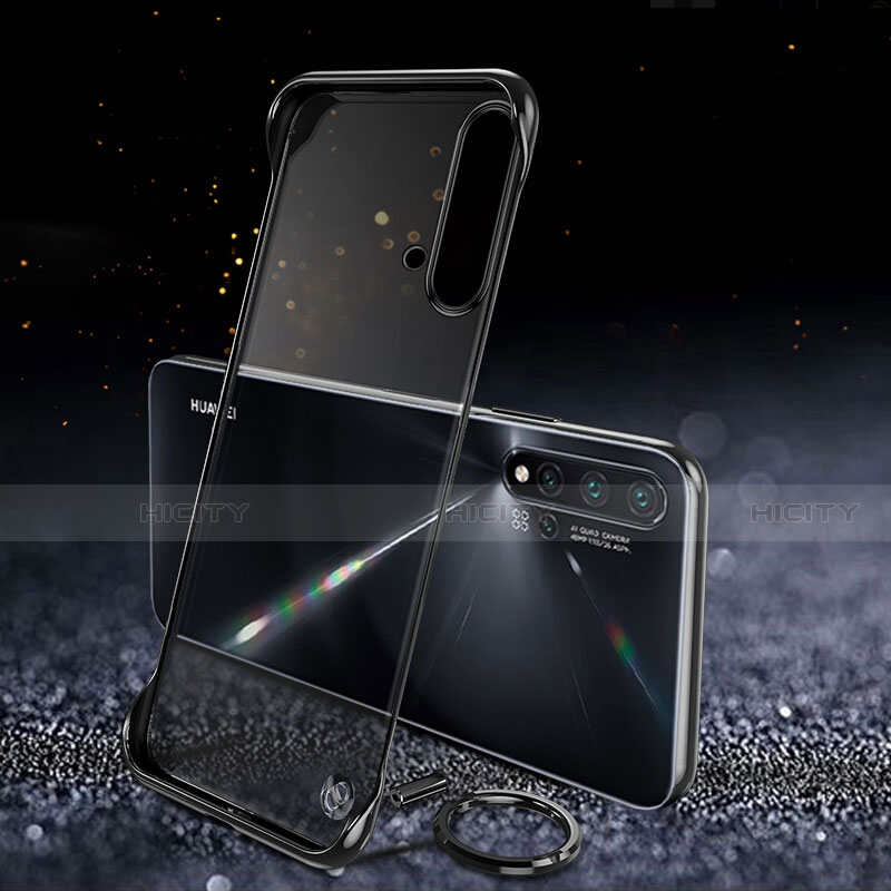 Cover Crystal Trasparente Rigida Cover S04 per Huawei Nova 5 Pro Nero