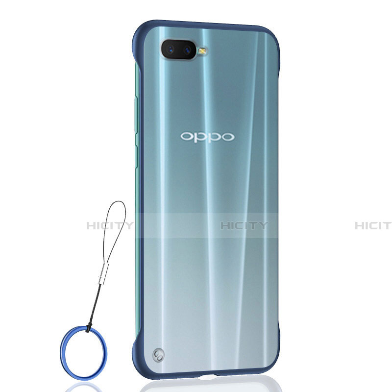 Cover Crystal Trasparente Rigida Cover S04 per Oppo R15X Blu