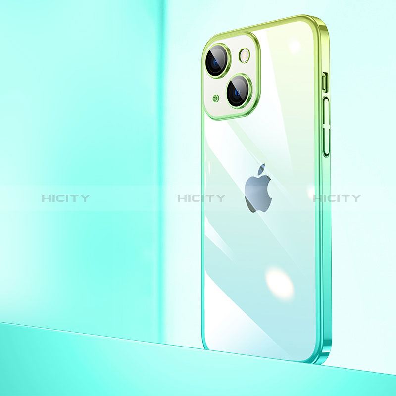 Cover Crystal Trasparente Rigida Cover Sfumato QC1 per Apple iPhone 13 Verde