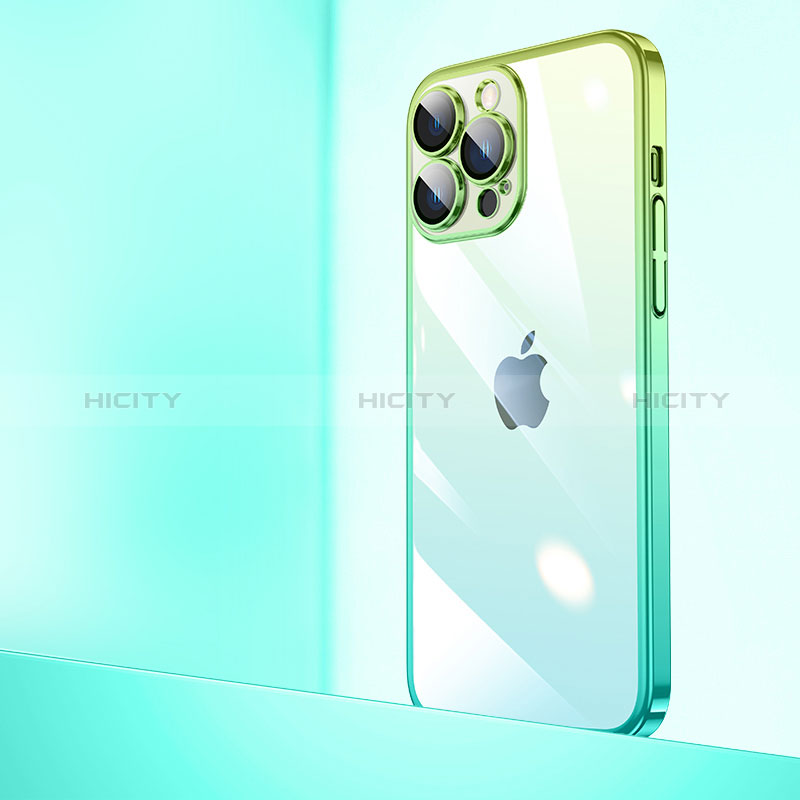 Cover Crystal Trasparente Rigida Cover Sfumato QC1 per Apple iPhone 14 Pro Max Verde