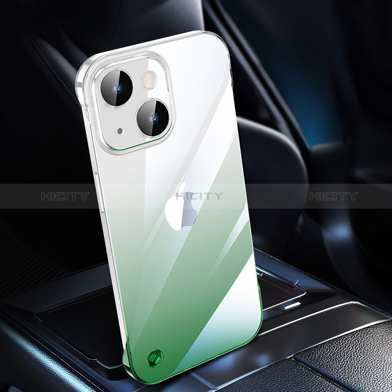 Cover Crystal Trasparente Rigida Cover Sfumato QC2 per Apple iPhone 13 Verde
