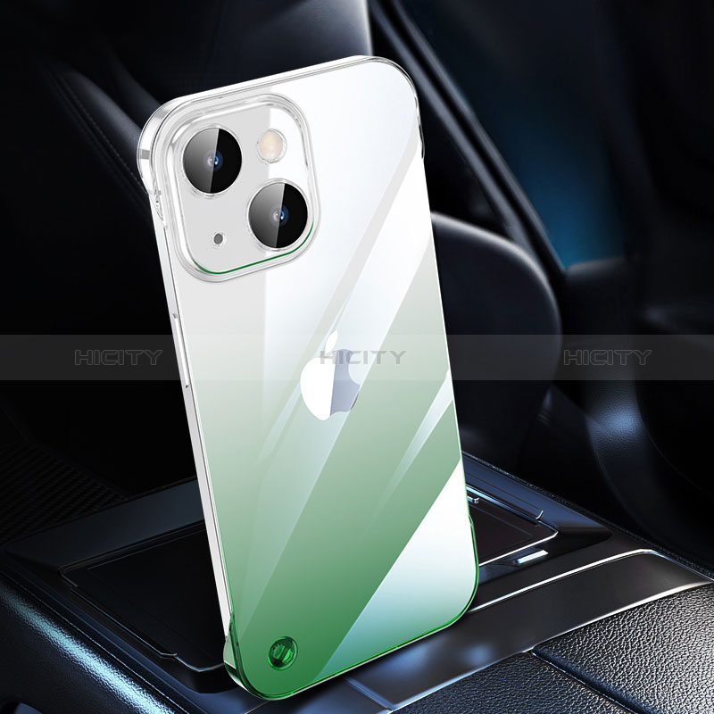 Cover Crystal Trasparente Rigida Cover Sfumato QC2 per Apple iPhone 14 Verde