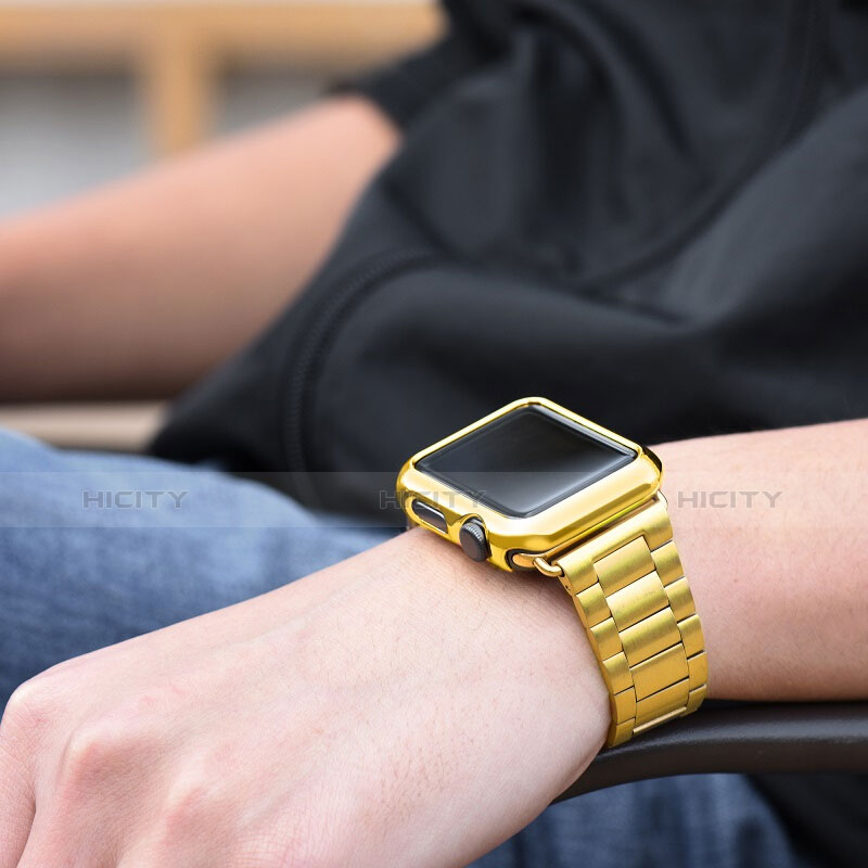 Cover Lusso Alluminio Laterale C03 per Apple iWatch 2 38mm Oro