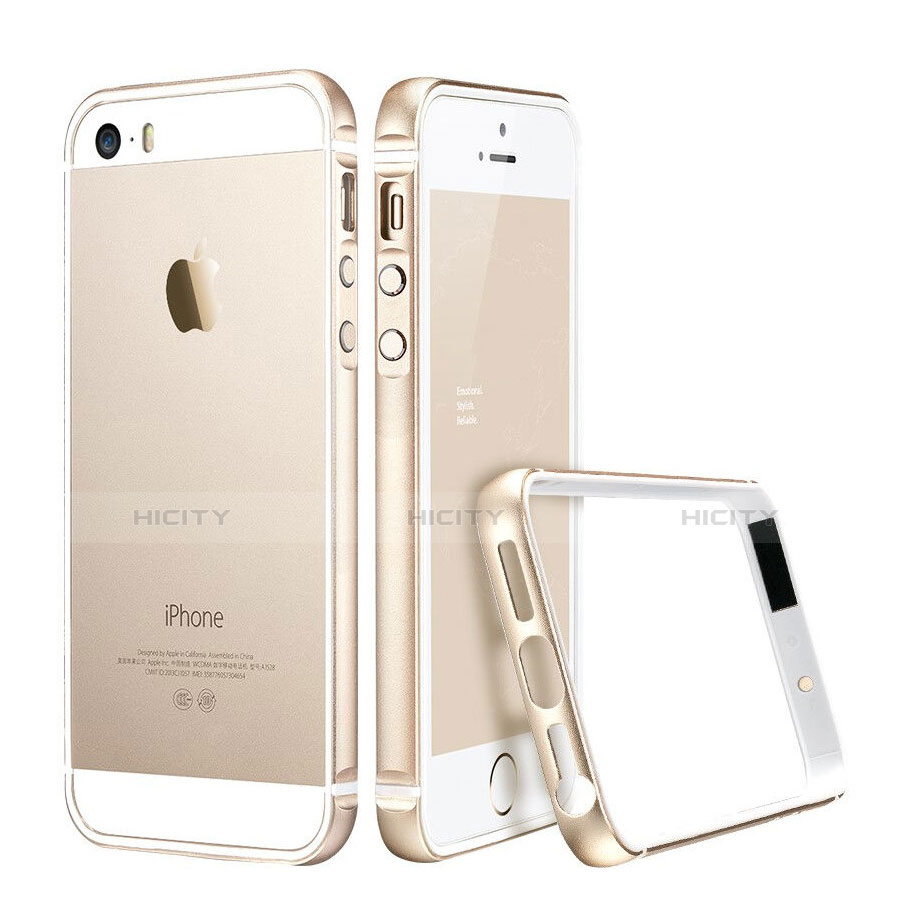 Cover Lusso Alluminio Laterale per Apple iPhone 5 Oro