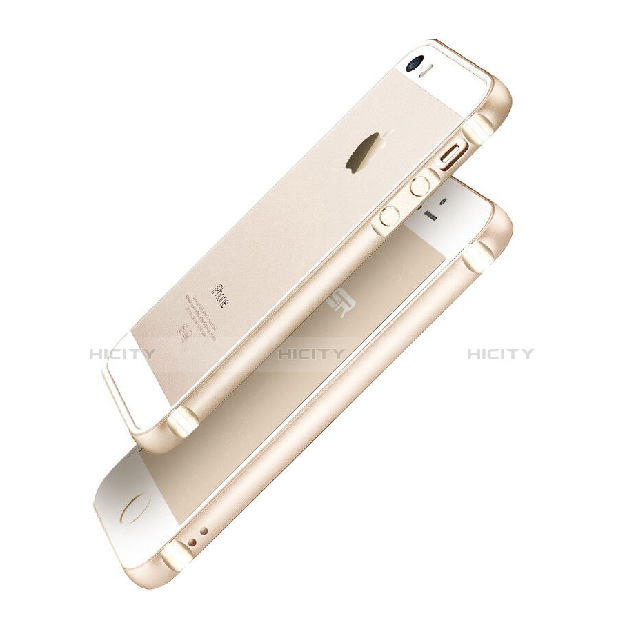 Cover Lusso Alluminio Laterale per Apple iPhone 5 Oro