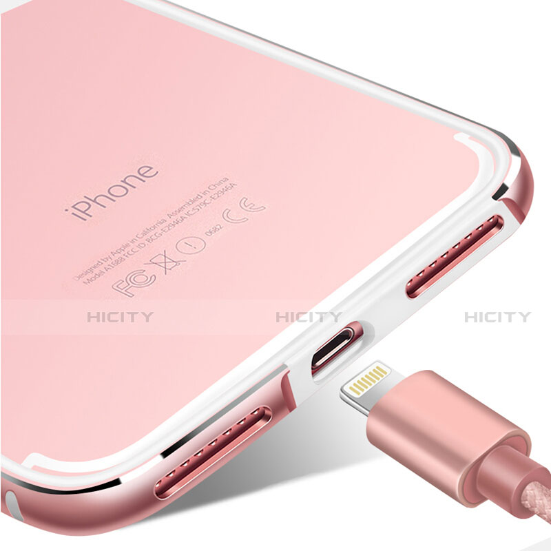 Cover Lusso Alluminio Laterale per Apple iPhone SE (2020) Oro Rosa