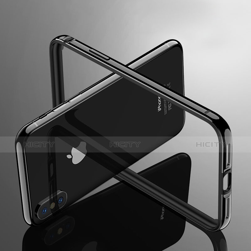 Cover Lusso Alluminio Laterale per Apple iPhone X Nero