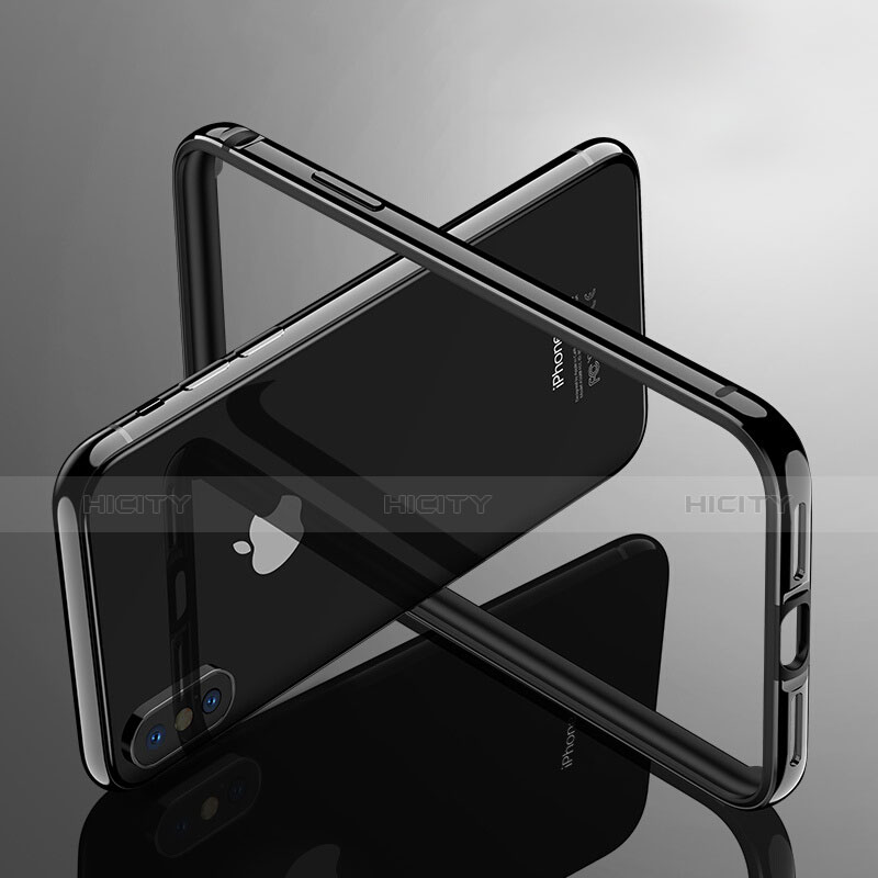 Cover Lusso Alluminio Laterale per Apple iPhone Xs Max Nero