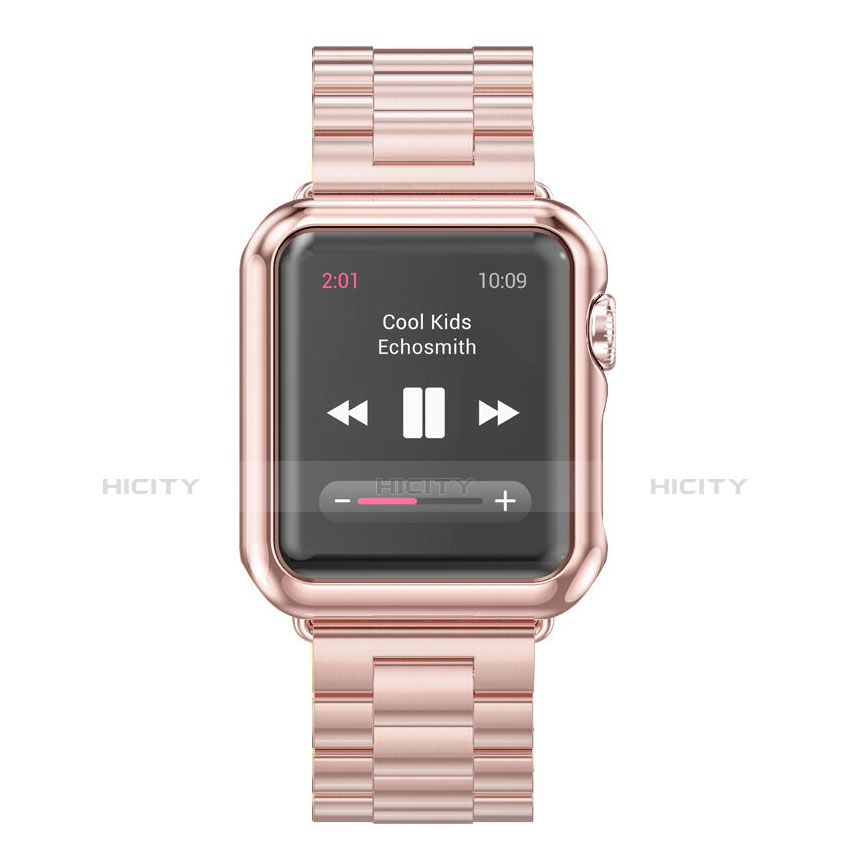 Cover Lusso Alluminio Laterale per Apple iWatch 2 42mm Rosa