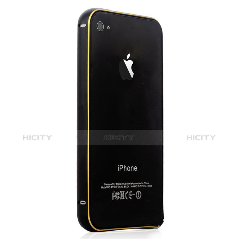 Cover Lusso Laterale Alluminio per Apple iPhone 4S Nero