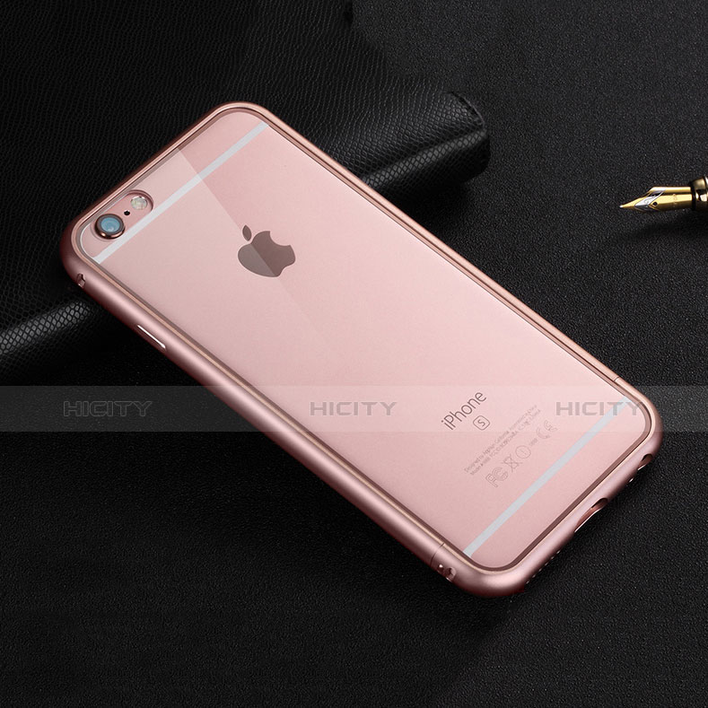 Cover Lusso Laterale Alluminio per Apple iPhone 6S Oro Rosa
