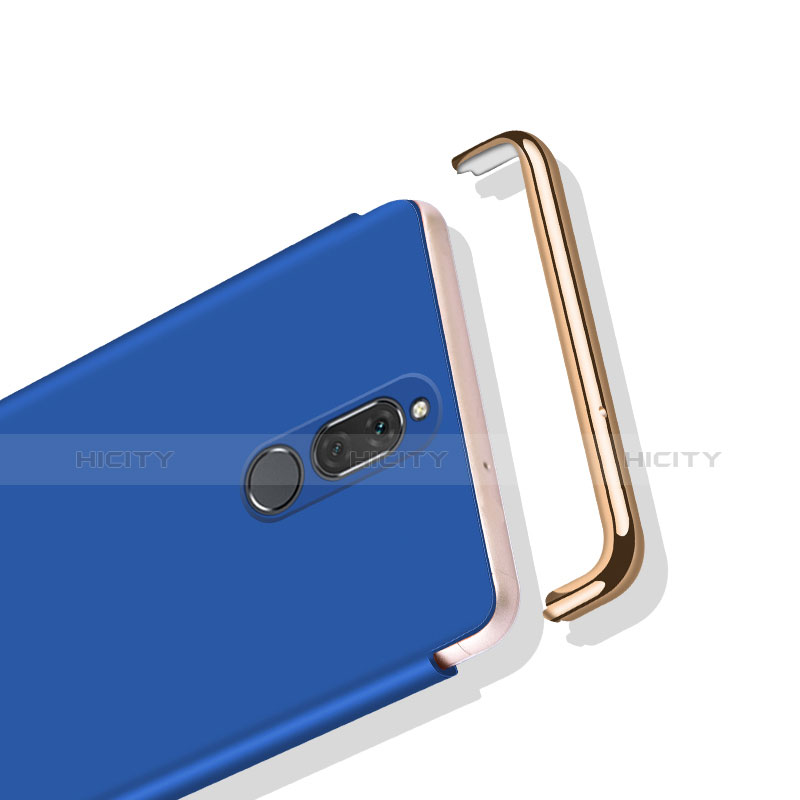 Cover Lusso Metallo Laterale e Plastica con Anello Supporto per Huawei Nova 2i Blu