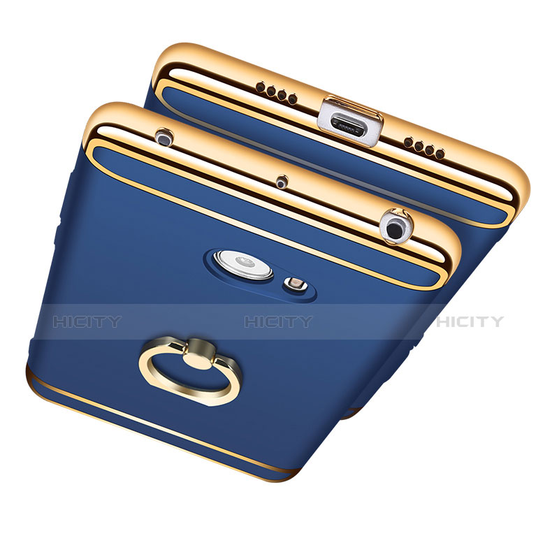 Cover Lusso Metallo Laterale e Plastica con Anello Supporto per Xiaomi Mi Note 2 Blu