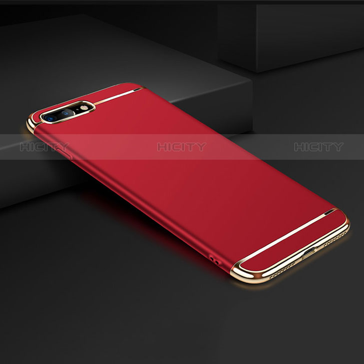 Cover Lusso Metallo Laterale e Plastica F01 per Apple iPhone 8 Plus Rosso