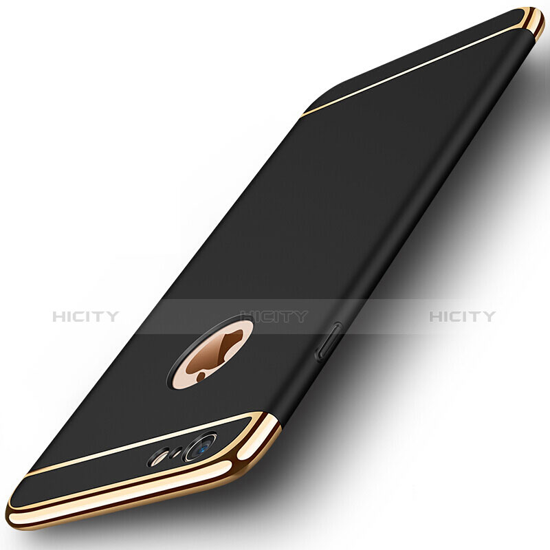 Cover Lusso Metallo Laterale e Plastica M01 per Apple iPhone 6 Plus Nero