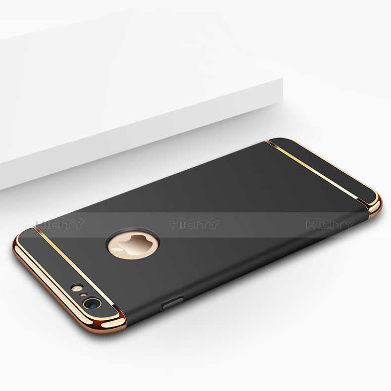 Cover Lusso Metallo Laterale e Plastica M01 per Apple iPhone 6 Plus Nero