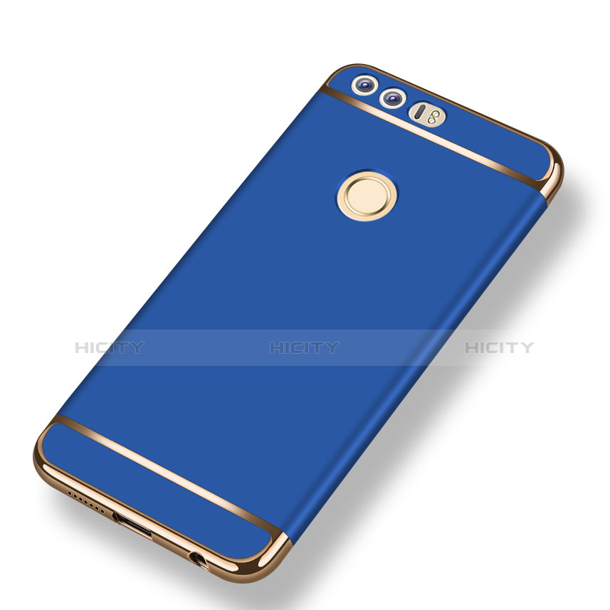 Cover Lusso Metallo Laterale e Plastica M01 per Huawei Honor 8 Blu