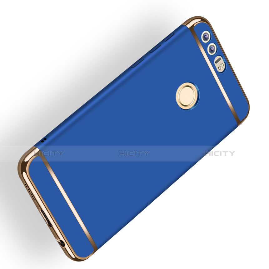 Cover Lusso Metallo Laterale e Plastica M01 per Huawei Honor 8 Blu