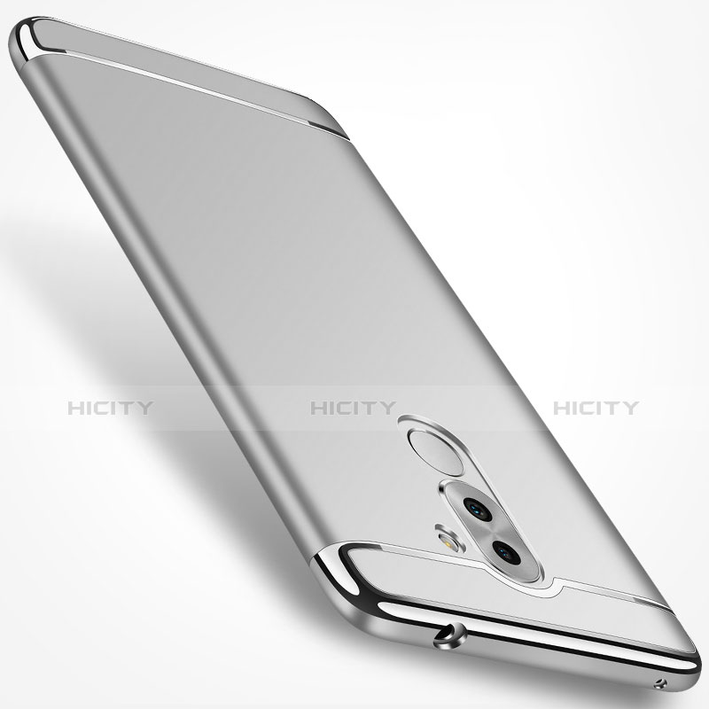 Cover Lusso Metallo Laterale e Plastica M02 per Huawei Honor 6X Argento