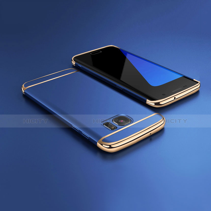 Cover Lusso Metallo Laterale e Plastica M02 per Samsung Galaxy S7 Edge G935F Blu